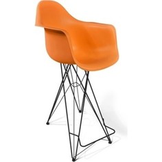 Стул барный Sheffilton SHT-ST7/S66 оранжевый / черный муар