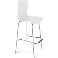 Стул барный Sheffilton SHT-S49 белый / хром лак