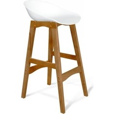 Барный стул Sheffilton SHT-ST19/S65 белый / светлый орех