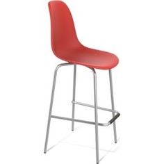 Барный стул Sheffilton SHT-S29 красный / хром лак