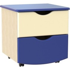 Тумба подкатная Compass Капитошка ДК-8 синий/ваниль шагрень