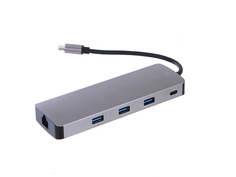 Хаб USB Palmexx USB C - HDMI-VGA-3xUSB3.1-USBC-CR-Ethernet PX/HUB USBC 9in1