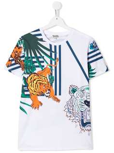Kenzo Kids футболка с гавайским принтом