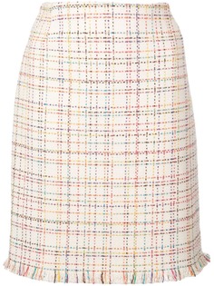 Akris Punto твидовая юбка с принтом