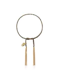 Carolina Bucci purple and blue intuition charm yellow gold lucky bracelet