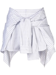 Alexander Wang поплиновая юбка с завязками