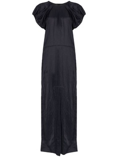 Jil Sander платье макси с короткими рукавами и драпировкой