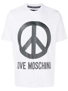 Love Moschino футболка с символом peace