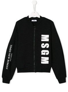 Msgm Kids бомбер с логотипом