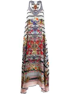 Camilla расклешенное платье макси с цветочным принтом