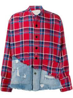 Greg Lauren рубашка в технике пэчворк