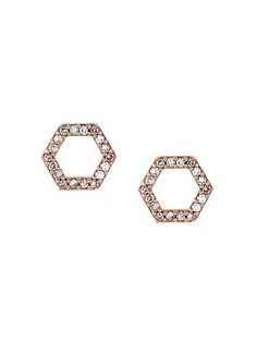 Astley Clarke бриллиантовые серьги-гвоздики Honeycomb