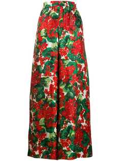 Dolce & Gabbana брюки палаццо с цветочным принтом