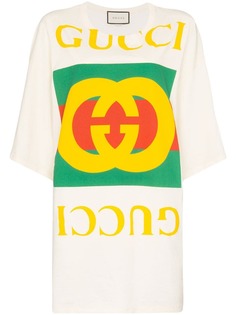 Gucci футболка оверсайз с логотипом
