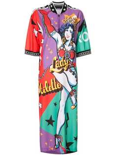 Dolce & Gabbana платье макси с принтом Super Heroine