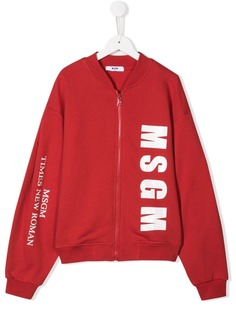 Msgm Kids бомбер с логотипом