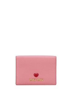 Miu Miu кошелек Love из кожи мадрас