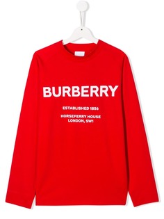 Burberry Kids футболка с контрастным логотипом