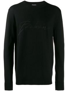 Balmain джемпер с вышитым логотипом