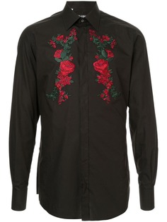 Dolce & Gabbana рубашка с цветочными нашивками