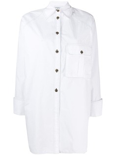 Ganni поплиновая рубашка оверсайз