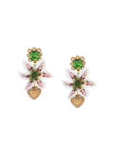 Dolce & Gabbana серьги с декором в форме лилий