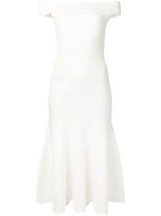 Alexander McQueen платье миди с открытыми плечами