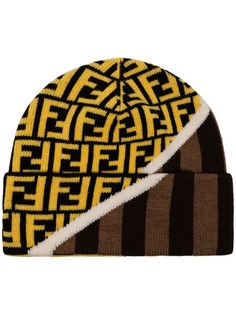 Fendi FF logo intarsia beanie