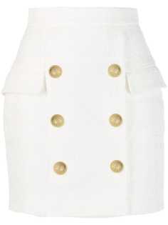 Balmain твидовая мини-юбка из коллаборации с Julian Fashion