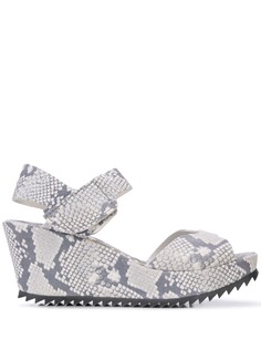 Pedro Garcia snake print platform sandals