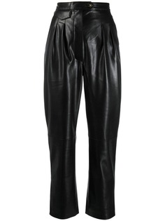Nanushka vegan leather high waisted trousers