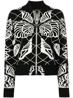 Alexander McQueen куртка-бомбер с декором в виде ракушек