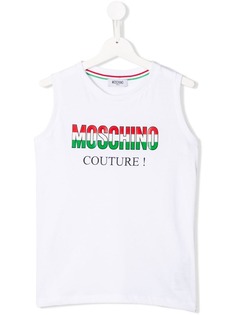 Moschino Kids топ без рукавов с логотипом