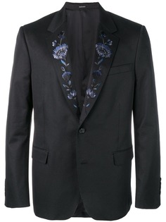 Alexander McQueen блейзер с цветочной вышивкой
