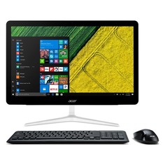 Моноблок ACER Aspire Z24-880, 23.8&quot;, Intel Core i3 7100T, 4Гб, 1000Гб, Intel HD Graphics 630, DVD-RW, Windows 10, черный и серебристый [dq.b8uer.001]