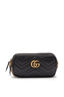 Черная мини-сумка из коллекции «Marmont» Gucci