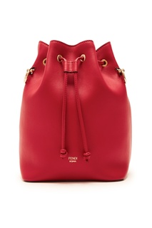 Красная кожаная сумка-мешок Fendi