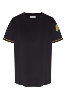 Черная футболка с отделкой Moncler