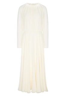 Молочно-белое платье миди Laroom