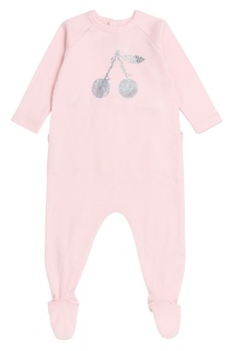 Розовое боди с принтом Bonpoint