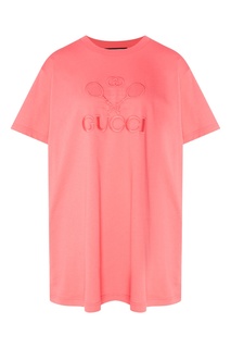 Розовая футболка Gucci Tennis