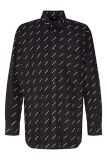 Черная сорочка с логотипами Balenciaga Man