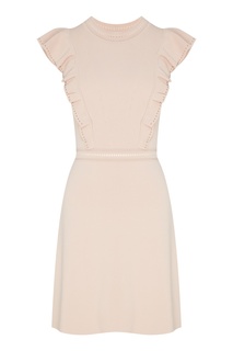 Розовое платье с бусинами Sandro