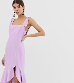 Платье миди с оборками Finders Keepers - Фиолетовый