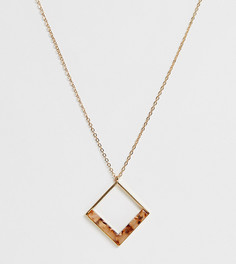 Эксклюзивное ожерелье с квадратной подвеской Glamorous - Золотой