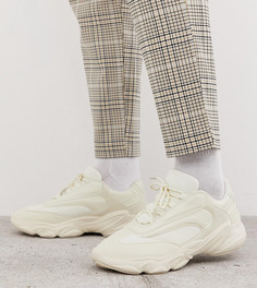 Бежевые кроссовки для широкой стопы с толстой подошвой ASOS DESIGN - Белый