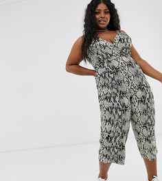 Комбинезон со змеиным принтом AX Paris - Мульти