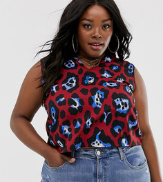 Топ с леопардовым принтом AX Paris Plus - Мульти