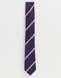 Темно-синий галстук в красную полоску Burton Menswear - Темно-синий
