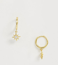Серебряные серьги-кольца с позолотой 18 карат Shashi - Золотой